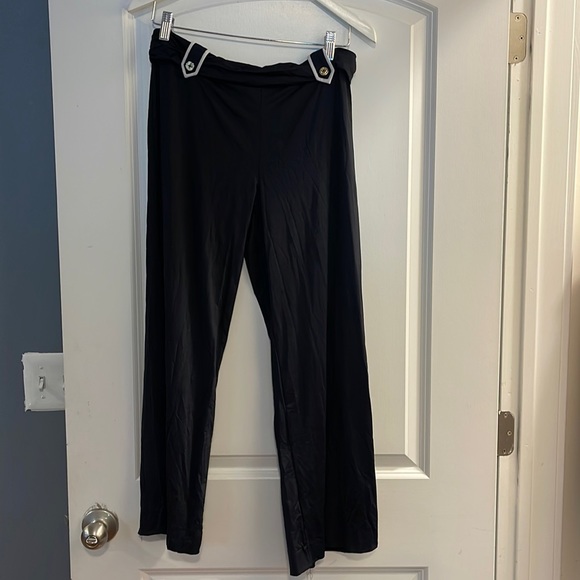 Bleu Rod Beattie size small black full leg height waist sailor button pants - Picture 1 of 3